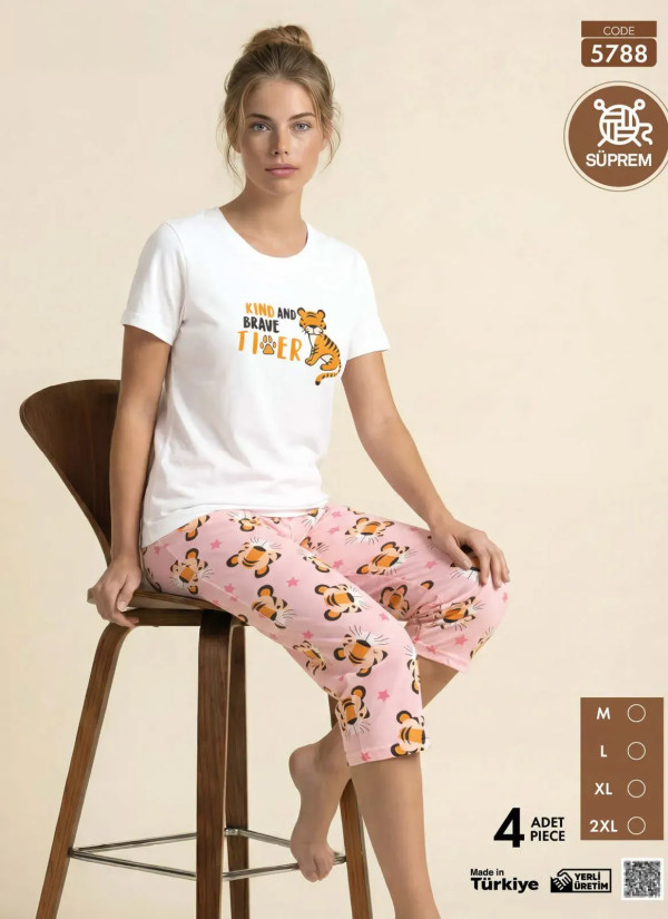 Pijamo 5788 Capri Homewear Set (M+L+XL+2XL) — Turkish factory wholesale