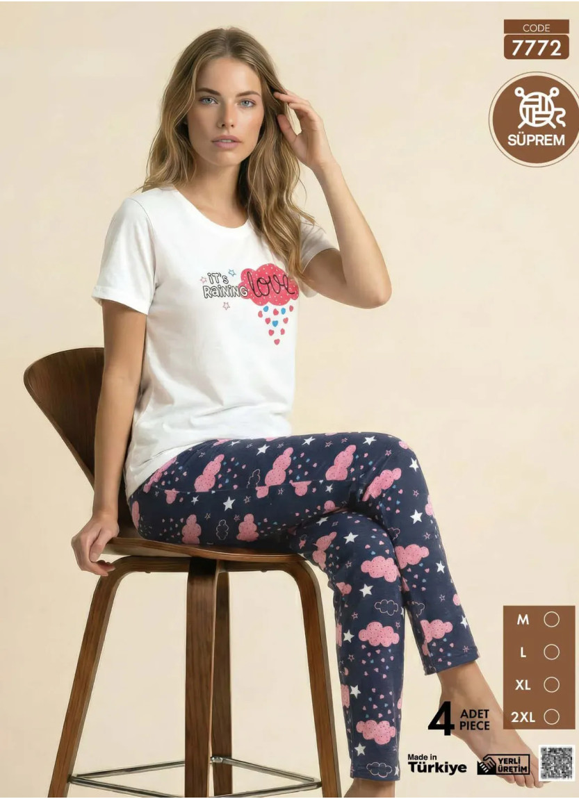 Pijamo 7772 Women's Pajama Set (M+L+XL+2XL) — wholesale for boutiques
