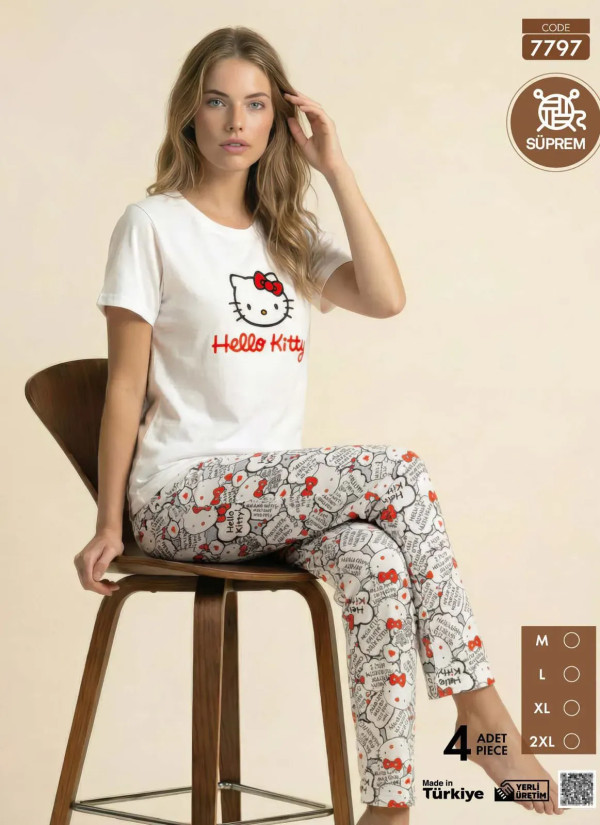 Pijamo 7797 Women's Pajama Set (M+L+XL+2XL) — Turkey wholesale collection