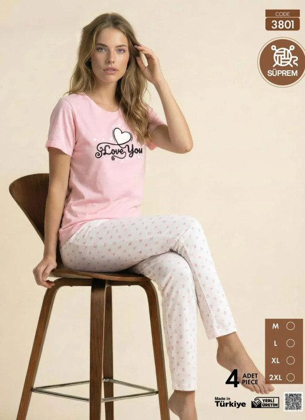 Pijamo 3801 Women's Pajama Set (M+L+XL+2XL) — Istanbul wholesale supplier