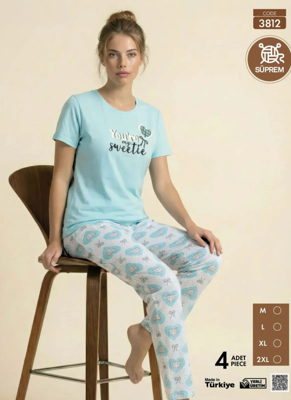Pijamo 3812 Women's Pajama Set (M+L+XL+2XL) — Turkey wholesale collection