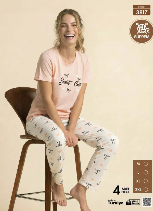 Pijamo 3817 Women's Pajama Set (M+L+XL+2XL) — Istanbul wholesale supplier