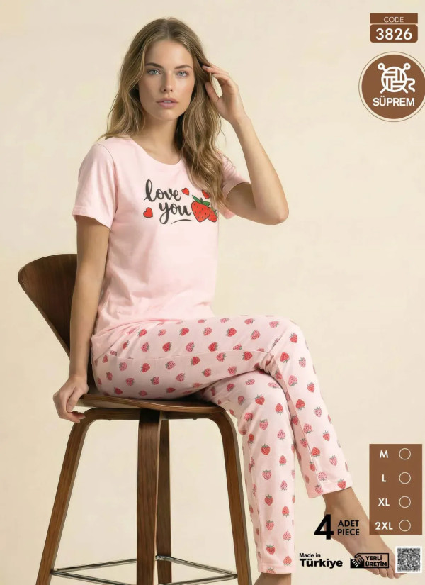 Pijamo 3826 Women's Pajama Set (M+L+XL+2XL) — Turkey wholesale collection
