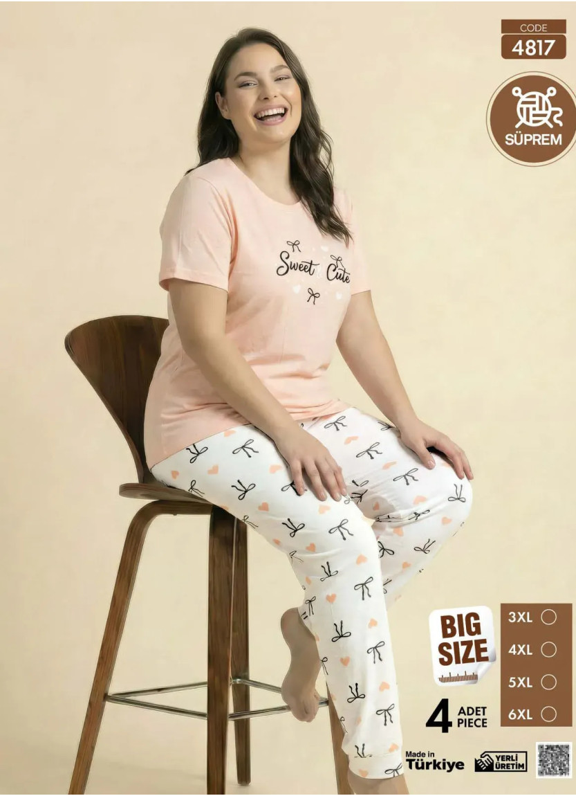 Pijamo 4817 Women's Pajama Set (3XL+4XL+5XL+6XL) — Turkey wholesale collection