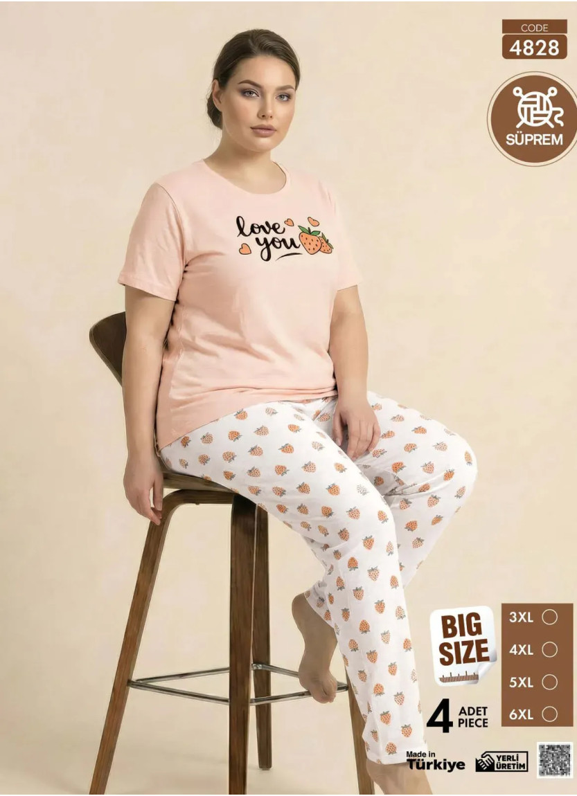 Pijamo 4828 Women's Pajama Set (3XL+4XL+5XL+6XL) — Turkey wholesale collection