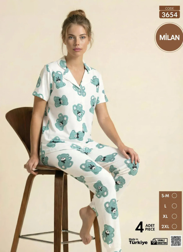 Pijamo 3654 Women's Pajama Set (M+L+XL+2XL) — wholesale for boutiques