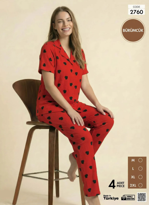 Pijamo 2760 Women's Pajama Set (M+L+XL+2XL) — Istanbul wholesale supplier