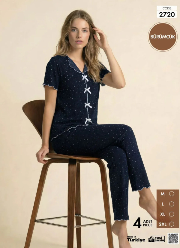 Pijamo 2720 Women's Pajama Set (M+L+XL+2XL) — Turkish factory wholesale