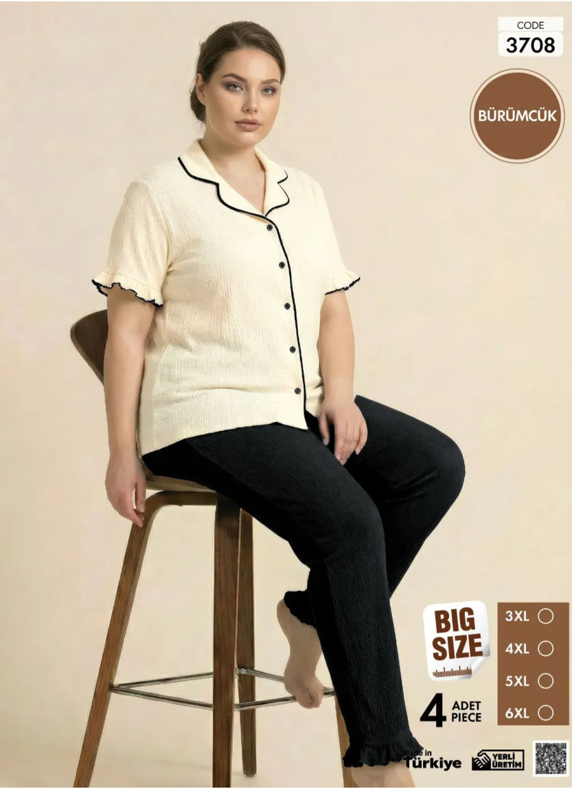 Pijamo 3708 Women's Pajama Set (3XL+4XL+5XL+6XL) — Turkey wholesale collection