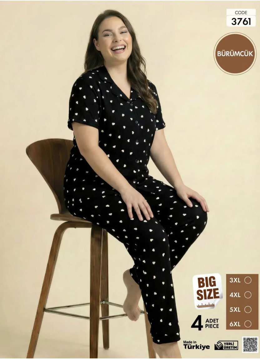 Pijamo 3761 Women's Pajama Set (3XL+4XL+5XL+6XL) — Istanbul wholesale supplier
