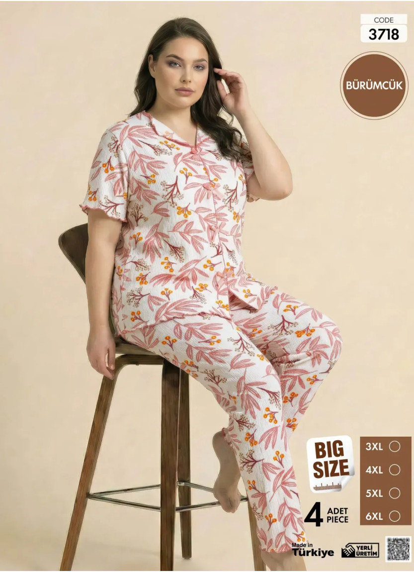 Pijamo 3718 Women's Pajama Set (3XL+4XL+5XL+6XL) — Turkey wholesale collection