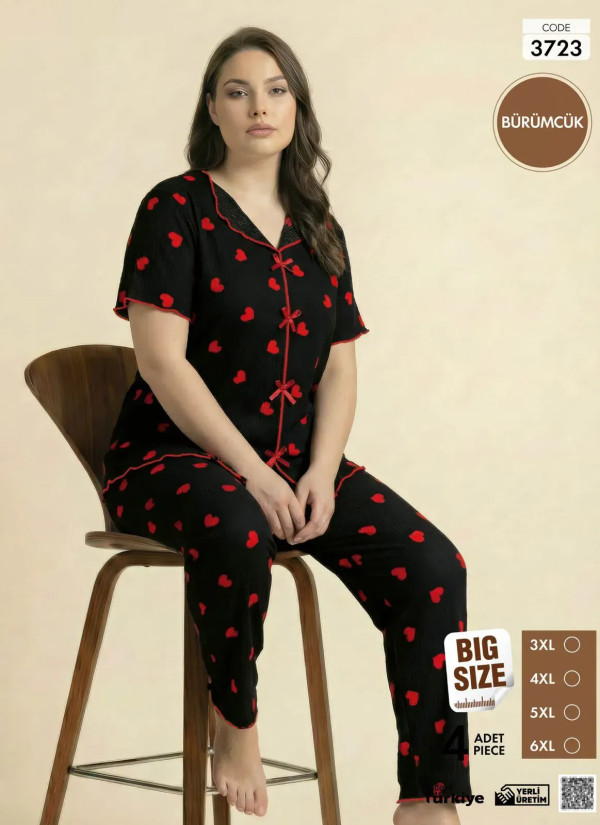 Pijamo 3723 Women's Pajama Set (3XL+4XL+5XL+6XL) — wholesale for boutiques