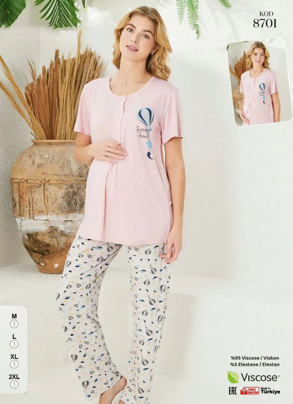 Pijamo 8701 Viscose Women's Pajama Set (M+L+XL+2XL) — wholesale for boutiques