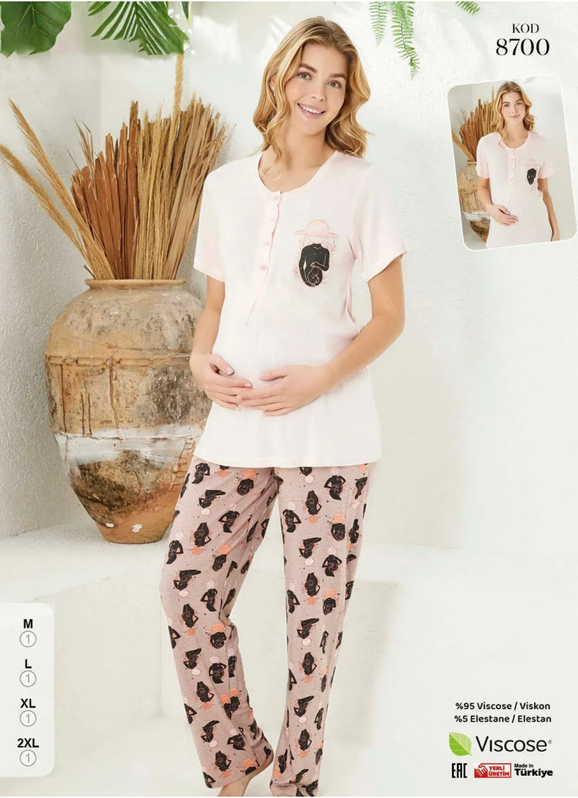 Pijamo 8700 Viscose Women's Pajama Set (M+L+XL+2XL) — Turkish factory wholesale