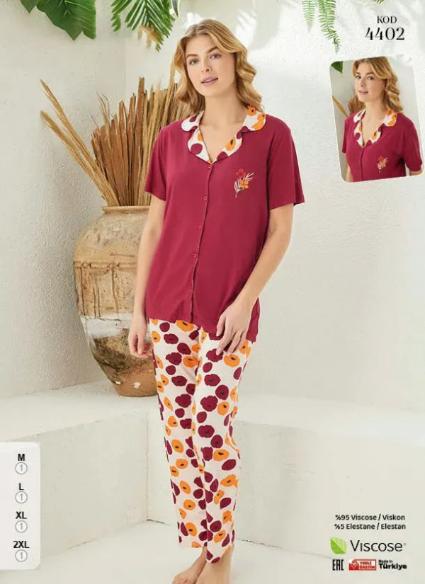 Pijamo 4402 Viscose Women's Pajama Set (M+L+XL+2XL) — wholesale for boutiques