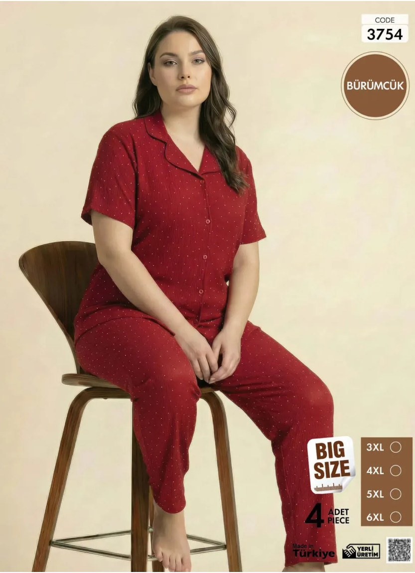 Pijamo 3754 Women's Pajama Set (3XL+4XL+5XL+6XL) — Turkey wholesale collection