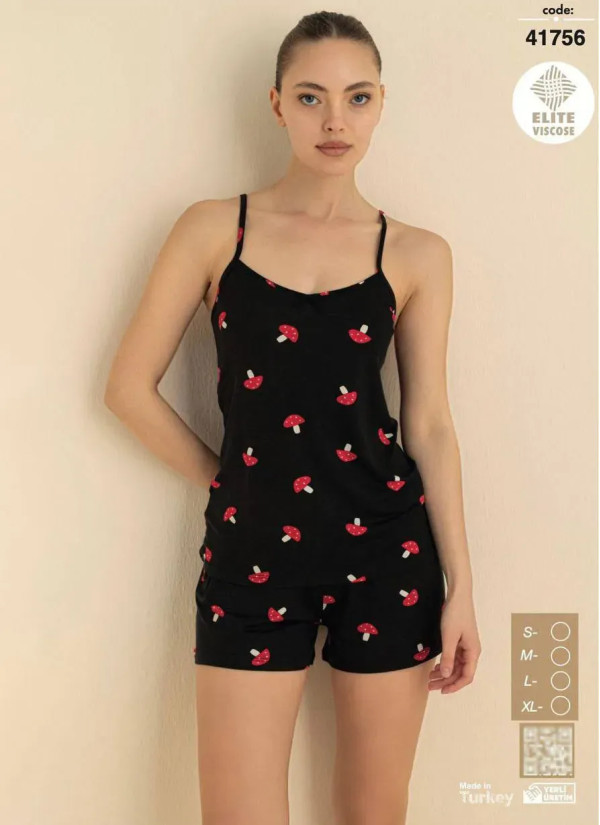 Cagri 41756 Viscose Shorts Homewear Set (S+M+L+XL) — Istanbul wholesale supplier