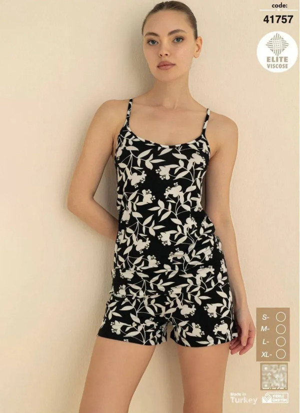 Cagri 41757 Viscose Shorts Homewear Set (S+M+L+XL) — wholesale for boutiques