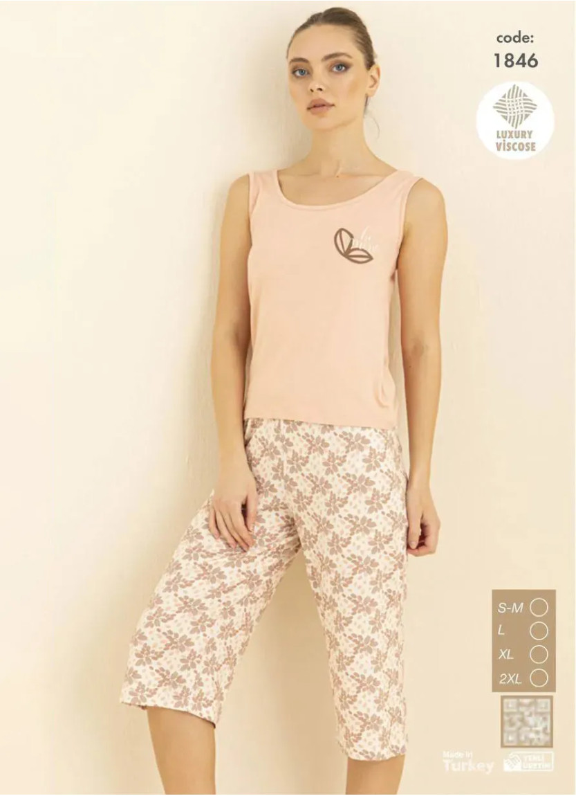 Seamlife 1846 Viscose Capri Homewear Set (SM+L+XL+2XL) — Istanbul wholesale supplier