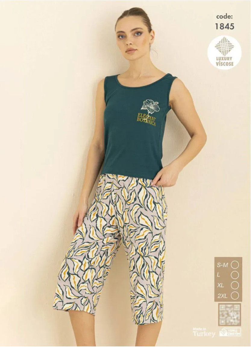 Seamlife 1845 Viscose Capri Homewear Set (SM+L+XL+2XL) — Turkey wholesale collection