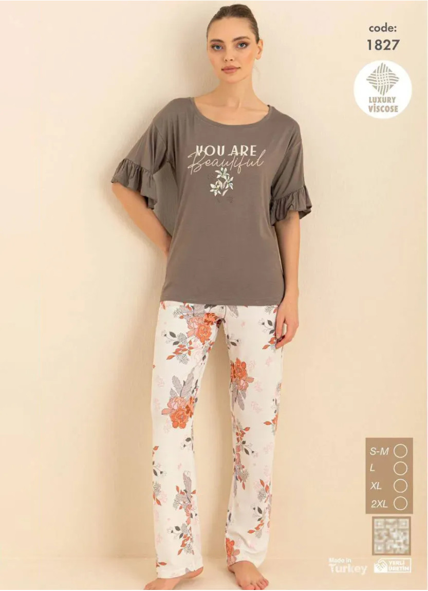 Seamlife 1827 Viscose Women's Pajama Set (SM+L+XL+2XL) — Turkey wholesale collection