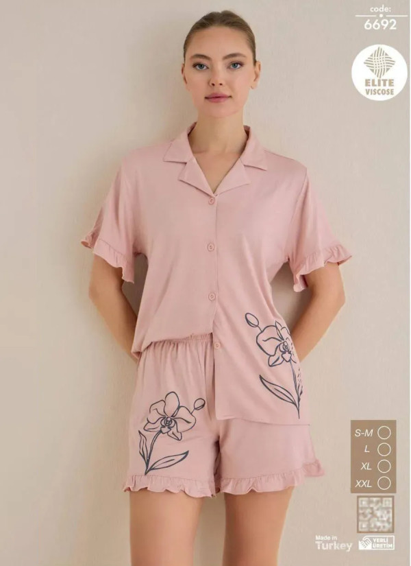 Seamlife 6692 Viscose Shorts Homewear Set (S/M+L+XL+XXL) — wholesale for boutiques