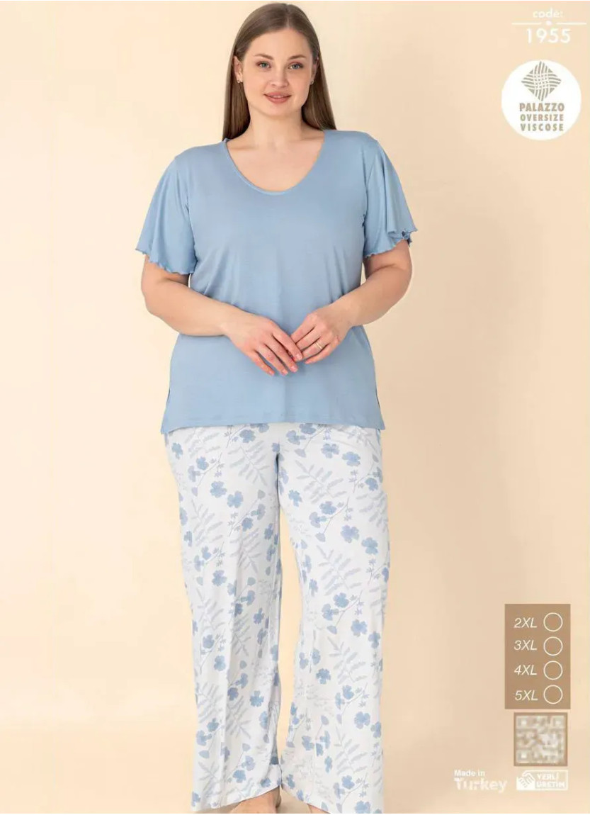 Seamlife 1955 Viscose Women's Pajama Set (2XL+3XL+4XL+5XL) — wholesale for boutiques