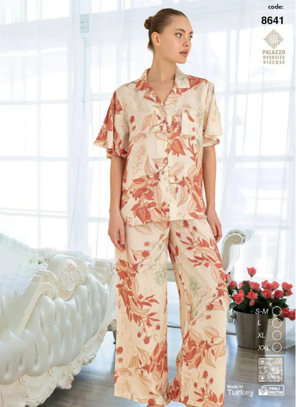 Seamlife 8641 Viscose Women's Pajama Set (SM+L+XL+2XL) — Istanbul wholesale supplier