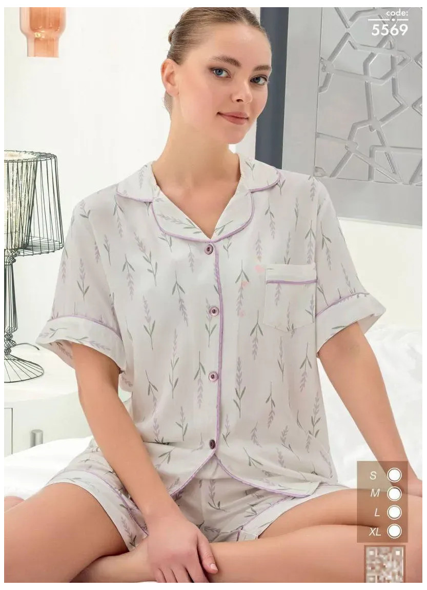 Seamlife 5569 Cotton Shorts Homewear Set (S+M+L+XL) — wholesale for boutiques