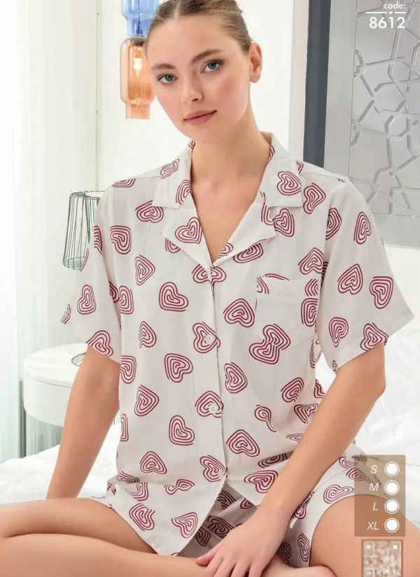 Seamlife 8612 Cotton Shorts Homewear Set (S+M+L+XL) — wholesale for boutiques