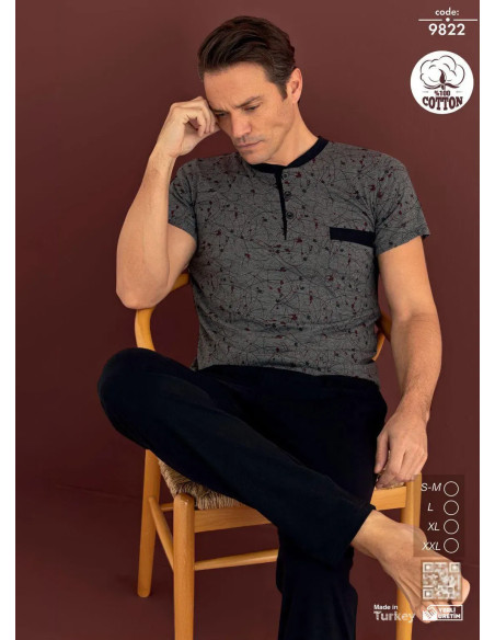 Seamlife 9822 Cotton Men's Pajama Set (SM+L+XL+2XL) — wholesale for boutiques