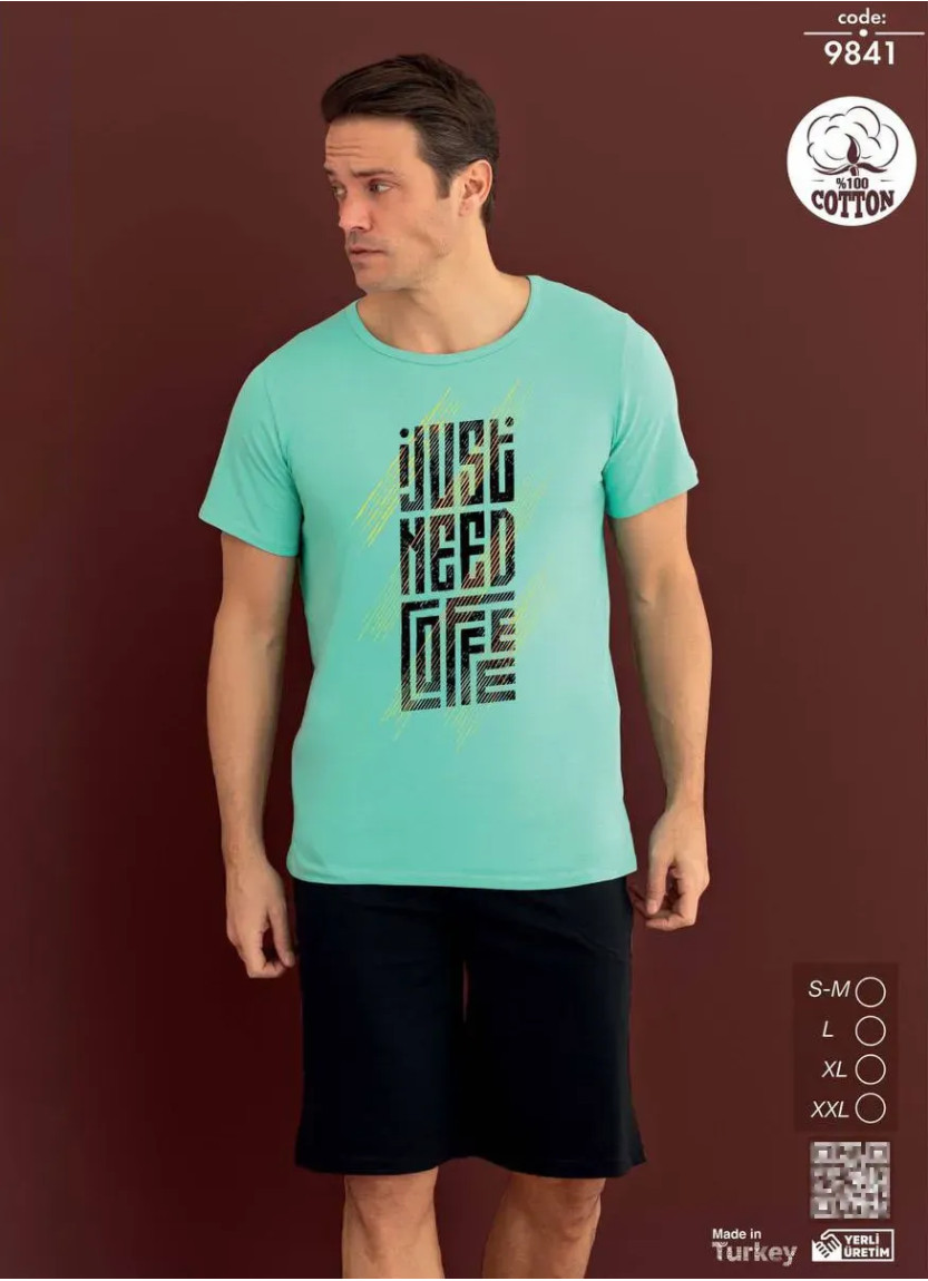 Мужской Комплект с Шортами из Хлопка (SM+L+XL+2XL) Seamlife 9841 — купить оптом со Стамбула