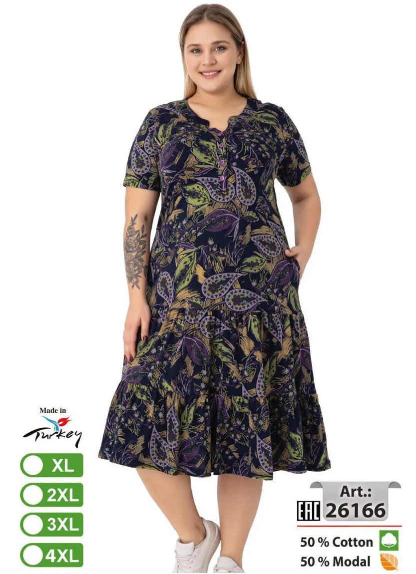 intensive 26166 Modal Dress (XL+2XL+3XL+4XL) — direct Turkish factory supply