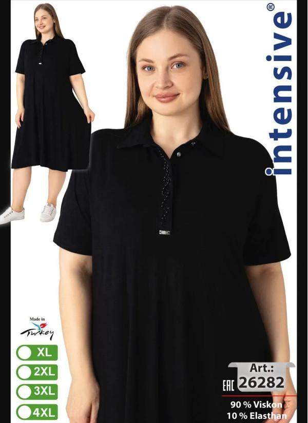 intensive 26282 Viscose Dress (XL+2XL+3XL+4XL) — Turkish textile wholesale 2