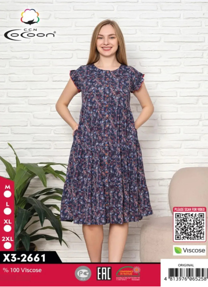 CCNX3-2661_ORI Viscose Dress (M+L+XL+2XL) — wholesale for boutiques