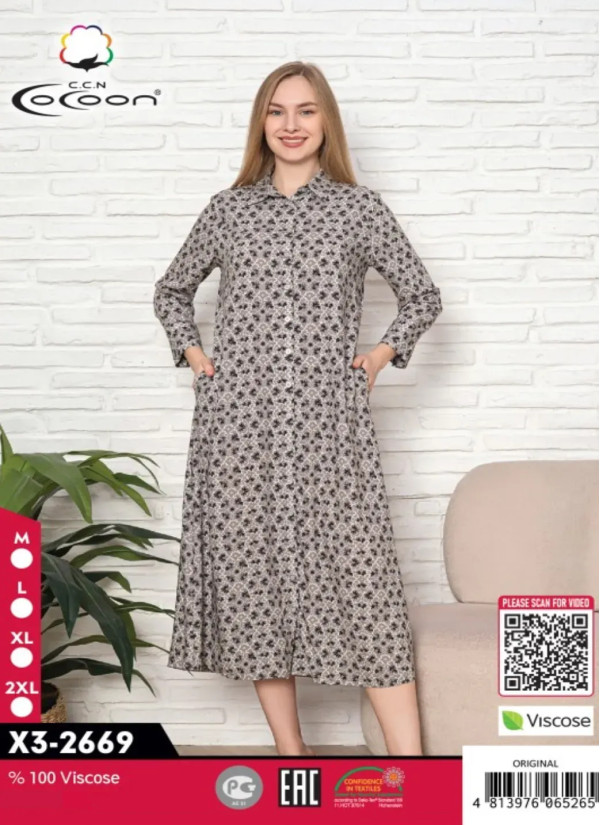 CCNX3-2669_ORI Viscose Dress (M+L+XL+2XL) — Turkish factory wholesale