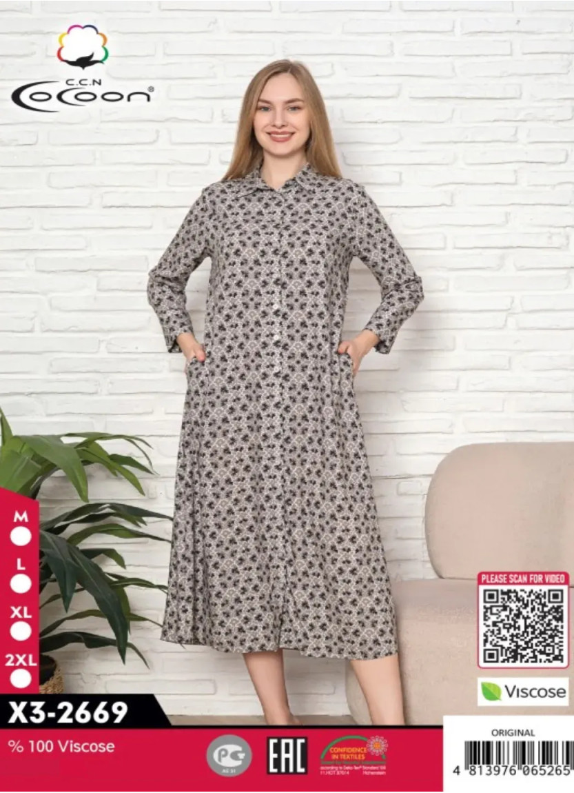 CCNX3-2669_ORI Viscose Dress (M+L+XL+2XL) — Turkish factory wholesale