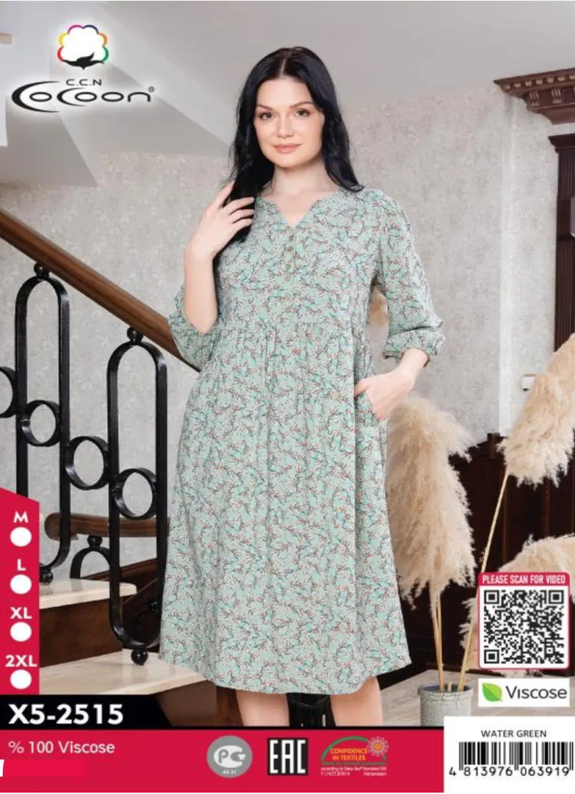 CCNX5-2515_WTG Viscose Dress (M+L+XL+2XL) — Istanbul wholesale supplier