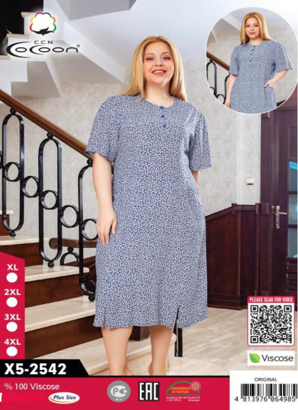 CCNX5-2542_ORI Viscose Dress (XL+2XL+3XL+4XL) — wholesale for boutiques