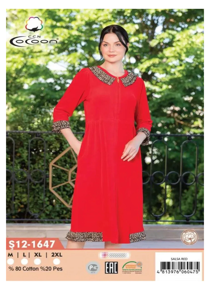CCNŞ12-1647_SLR Velour Dress (M+L+XL+2XL) — Turkish factory wholesale