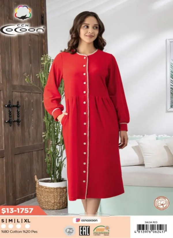 CCNŞ13-1757_SLR Velour Women's Robe (S+M+L+XL) — Istanbul wholesale supplier