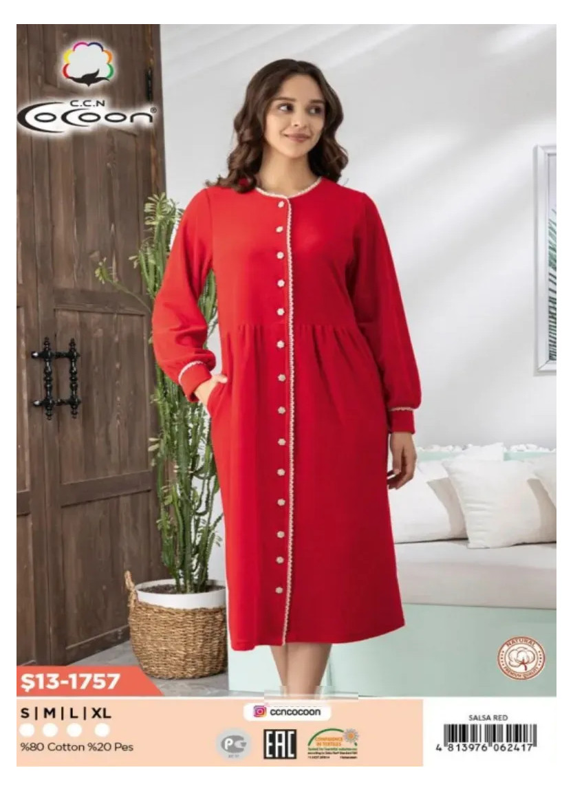 CCNŞ13-1757_SLR Velour Women's Robe (S+M+L+XL) — Istanbul wholesale supplier
