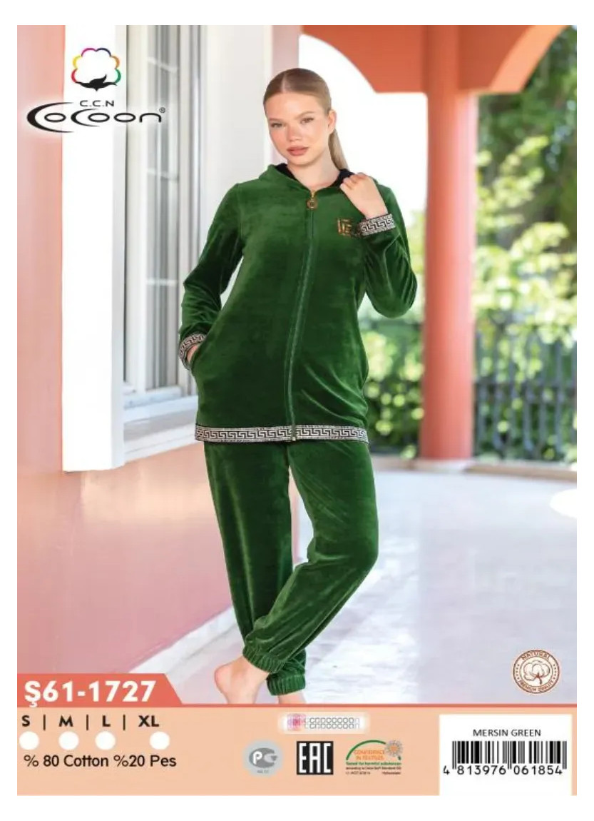 Велюровый Костюм (S+M+L+XL) CCNŞ61-1727_MRG — прямые поставки из Турции