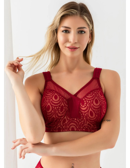 Bra MİNİMİZER BRA Gallipoli 11820 BORDO — Turkish textile wholesale