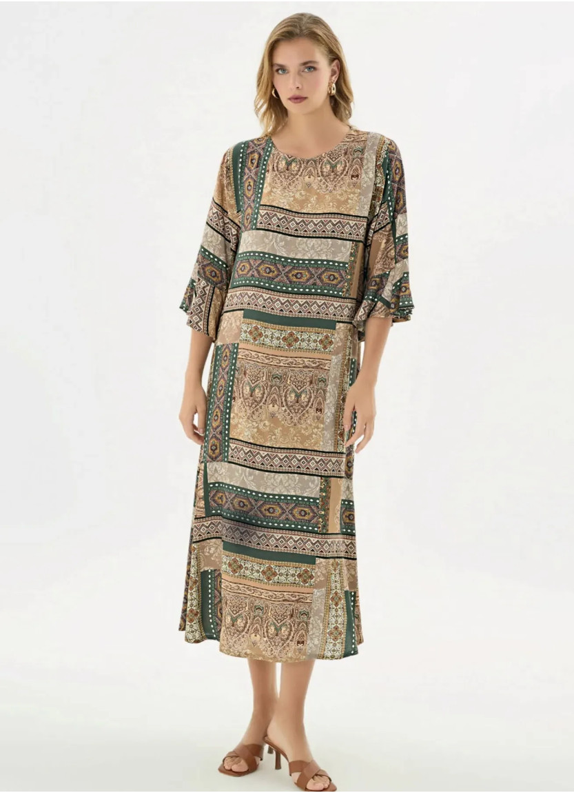 Women's Long Dress (S+M+L+XL) GIZZEY 21447 — wholesale from Turkey