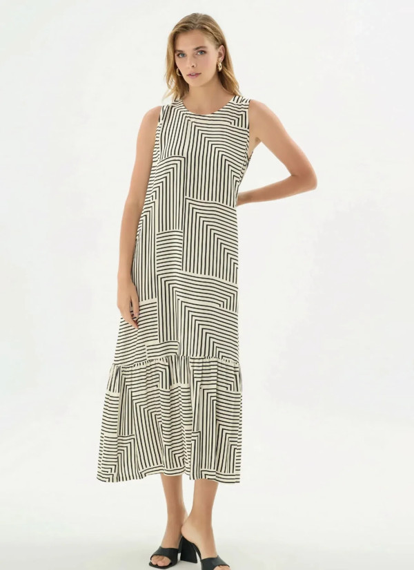Women's Long Sleeveless Dress (S+M+L+XL+2XL) GIZZEY 21450 — factory-direct from Turkey