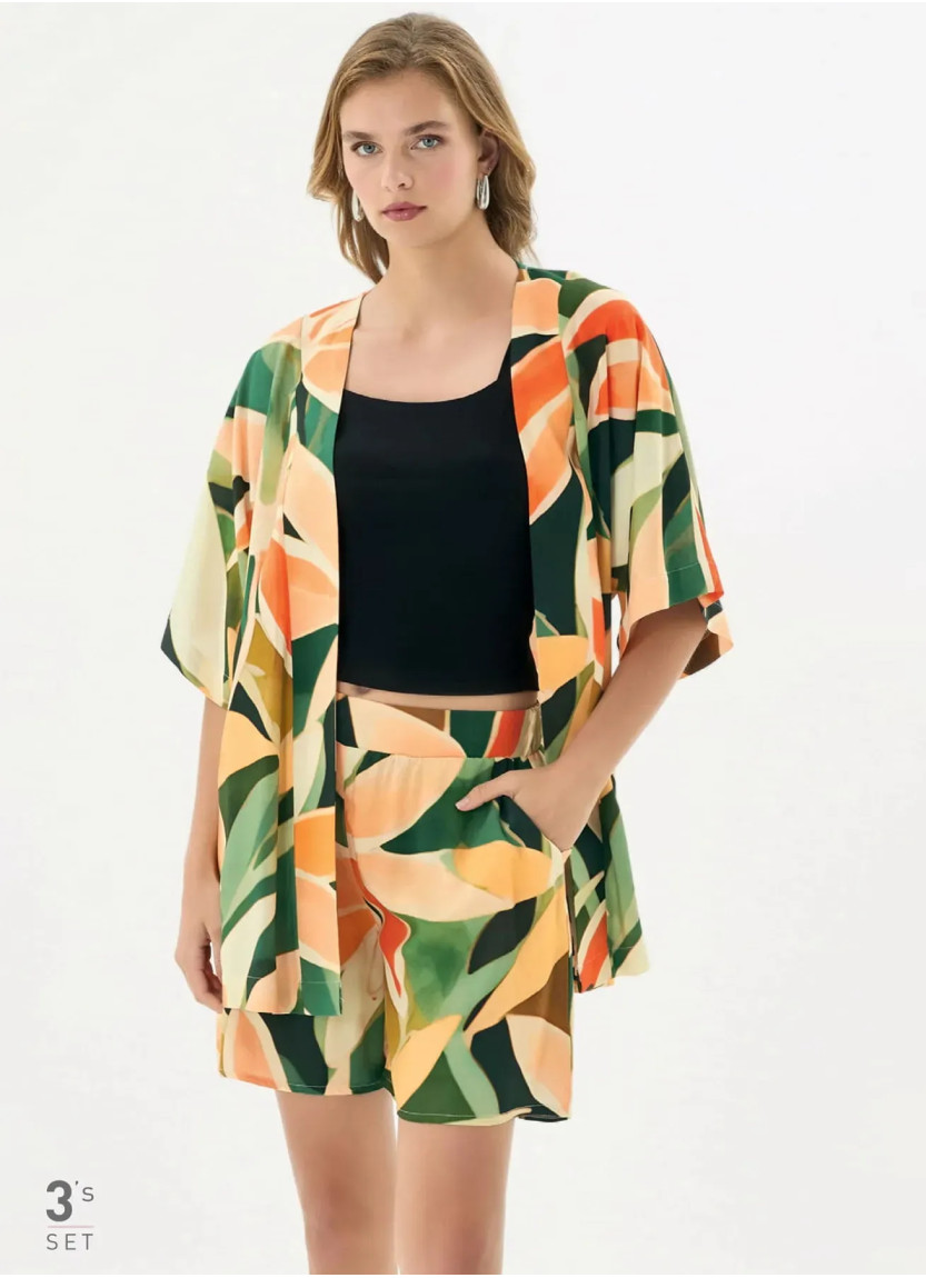 Women's Shorts Set Three-Piece (S+M+L+XL+2XL) GIZZEY 21474 — factory-direct from Turkey