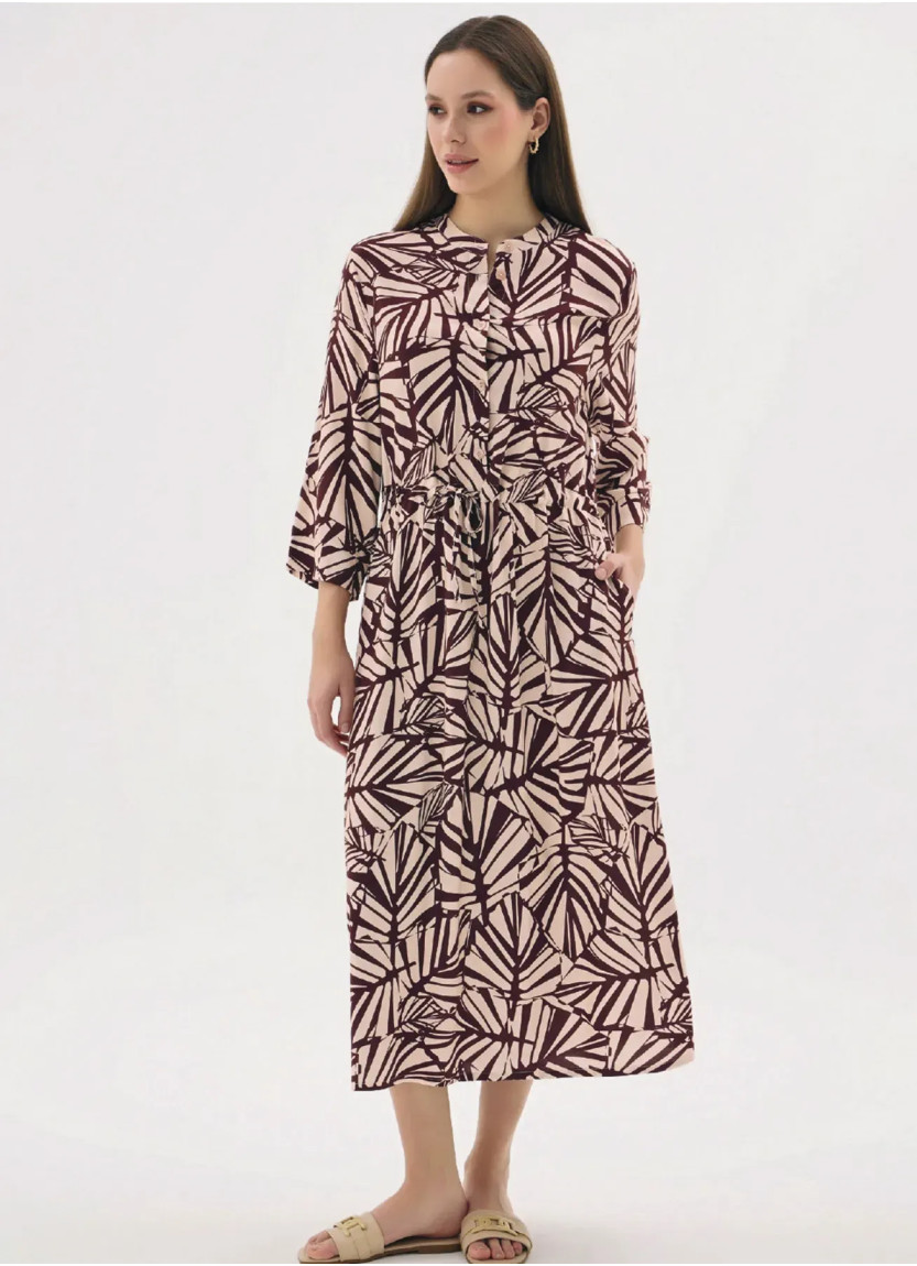 Women's Long Stand-Collar Dress (S+M+L+XL+2XL) GIZZEY 21484 — Turkish textile wholesale