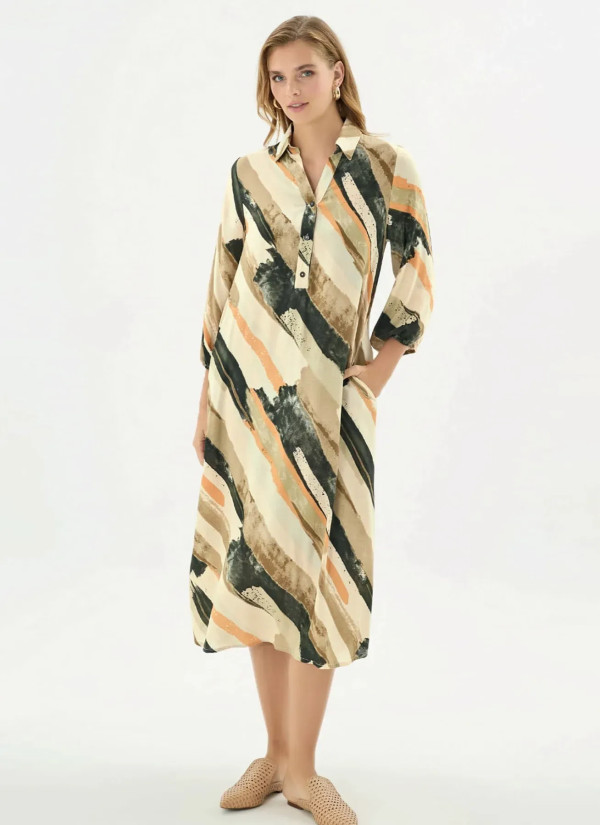 Women's Long Dress (S+M+L+XL+2XL) GIZZEY 21487 — direct Turkish factory supply