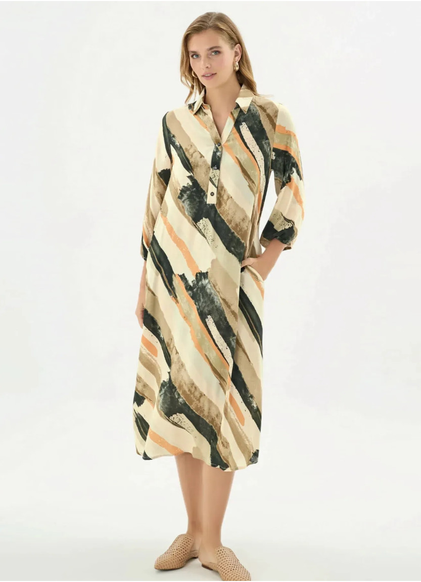 Women's Long Dress (S+M+L+XL+2XL) GIZZEY 21487 — direct Turkish factory supply